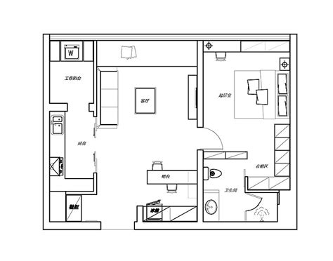 户型尺寸图两室一厅,两室两厅一卫户型图,两室一厅一卫户型图片_大山谷图库