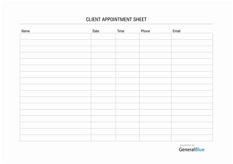 Appointment Availability Template
