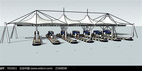 高速公路收费站 - SketchUp模型库 - 毕马汇 Nbimer