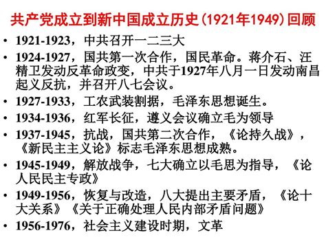 共产党成立到新中国成立历史(1921年1949)回顾PPT资料23页_word文档在线阅读与下载_无忧文档