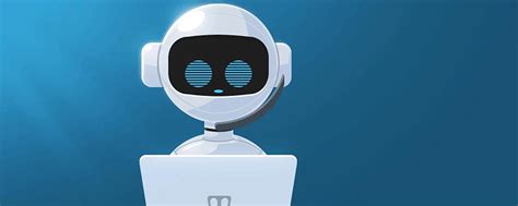 一个机器人在用计算机跟客户聊天人工智能机器人使用计算机与客户聊天。聊天机器人的概念图片下载 - 觅知网