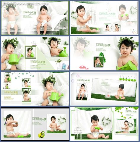 可爱儿童摄影相册模板PSD素材免费下载_红动中国