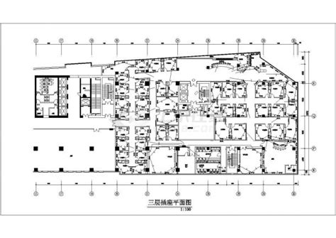 地下一层红酒吧平面布置图 1:100-五星级酒店设计施工-图片
