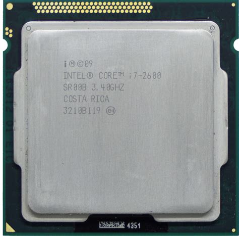 Intel Core i7-2600 (SR00B) 3.40Ghz Quad (4) Core LGA1155 95W CPU Processor
