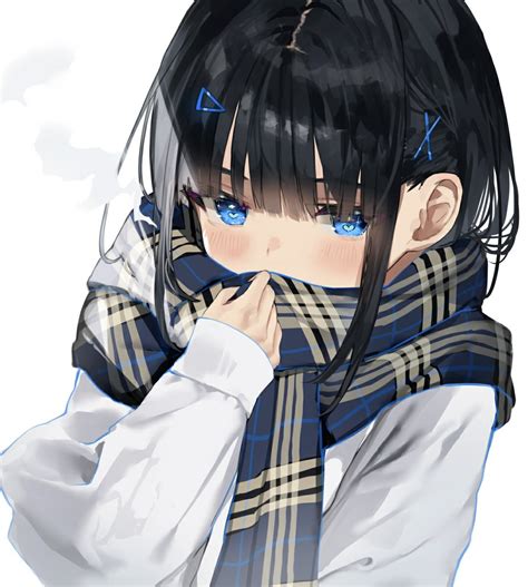 非主流头像围巾少女