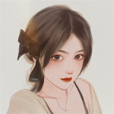 女生头像温柔爱笑手绘