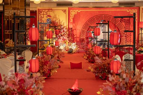 红色喜庆中国风新中式婚礼效果图模板素材-正版图片401745689-摄图网