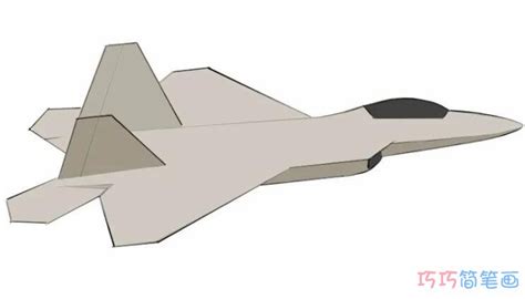 战斗机的画法素描简单 战斗机简笔画图片 - 巧巧简笔画
