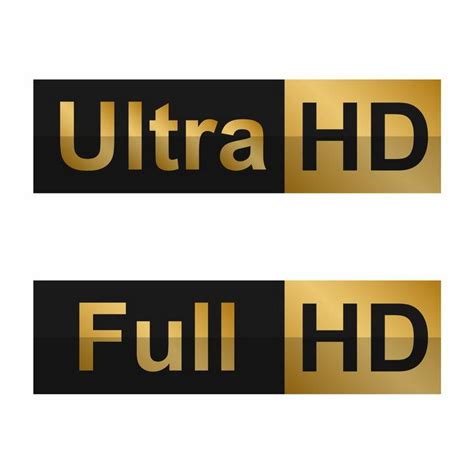 超高清Ultra HD和全高清Full HD图标png图片免抠矢量素材 - 设计盒子