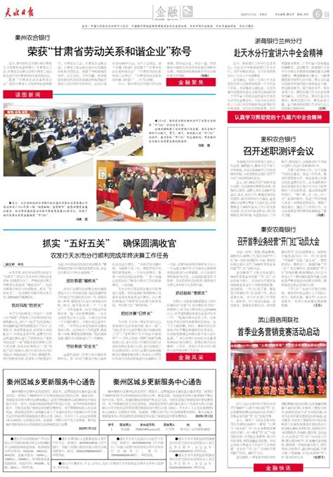 天水日报速览 | 2022年1月13日_澎湃号·媒体_澎湃新闻-The Paper
