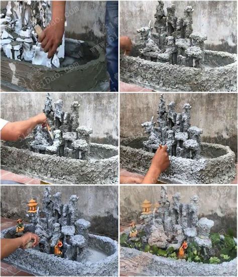 教你怎么利用水泥和废品做一个庭院池塘 - 废旧物品手工制作 - 51费宝网