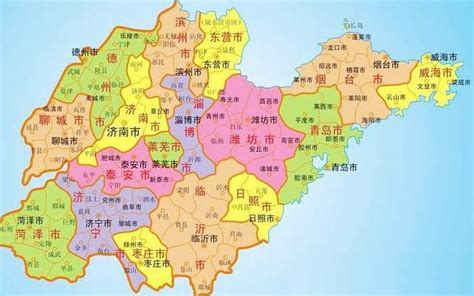 10张地形图，快速了解山东省淄博各市辖区县_总面积