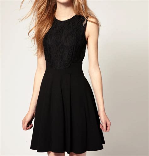 Fashion Lace Sleeveless Dress - Black on Luulla