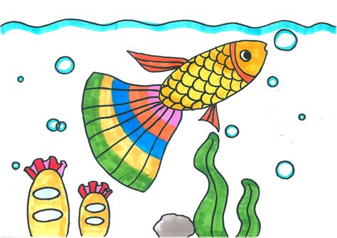 画小鱼怎么画的好看,如何画小鱼,一步一步你画小鱼(第7页)_大山谷图库