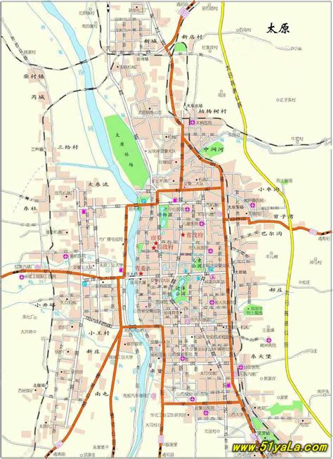 太原市最新区域划分图,太原市可放大,太原六大区分布图_大山谷图库