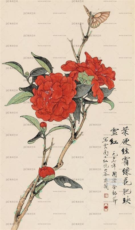 中式花鸟字画 a (12)材质贴图下载-【集简空间】「每日更新」