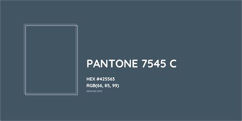 PANTONE 7545 C Complementary or Opposite Color Name and Code (#425563 ...