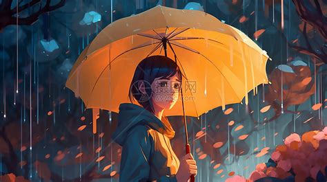 撑伞女生头像温柔