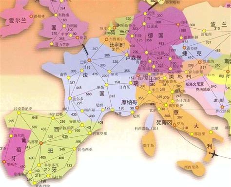 欧洲旅游地图图片
