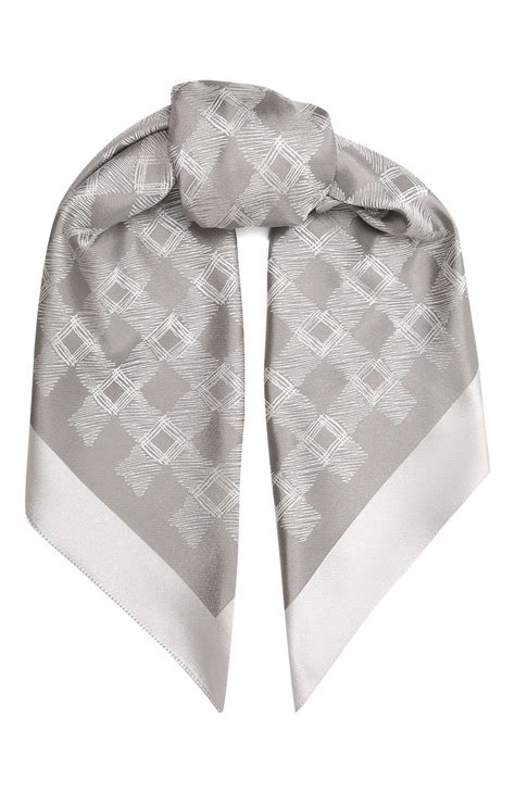 Женский светло-серый шелковый платок GIORGIO ARMANI купить в интернет ...