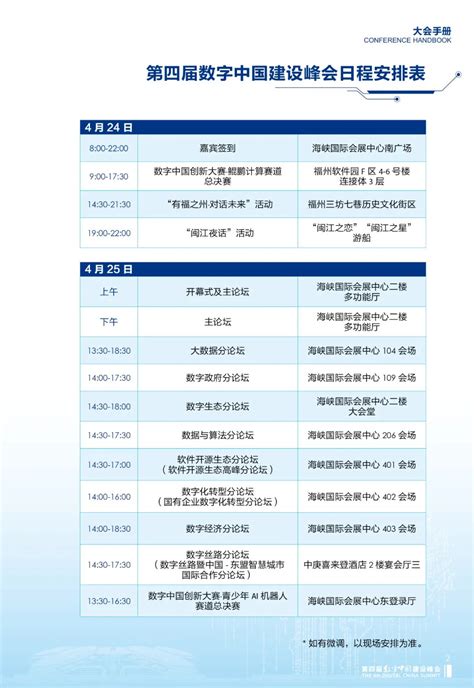 官宣！第四届数字中国建设峰会大会手册上线！_福州新闻_海峡网