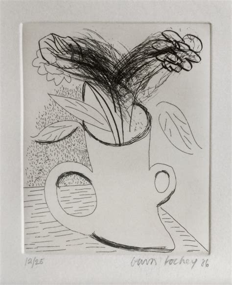 Flowers in Double-Handled Vase - David Hockney | Barnebys