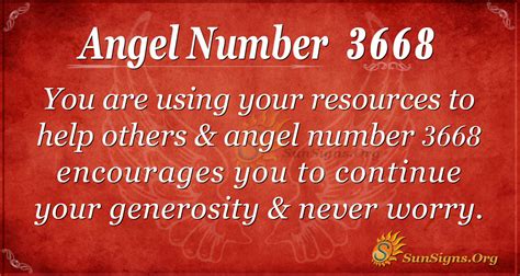 Angel Number 3668 Meaning: Humility And Sharing - SunSigns.Org