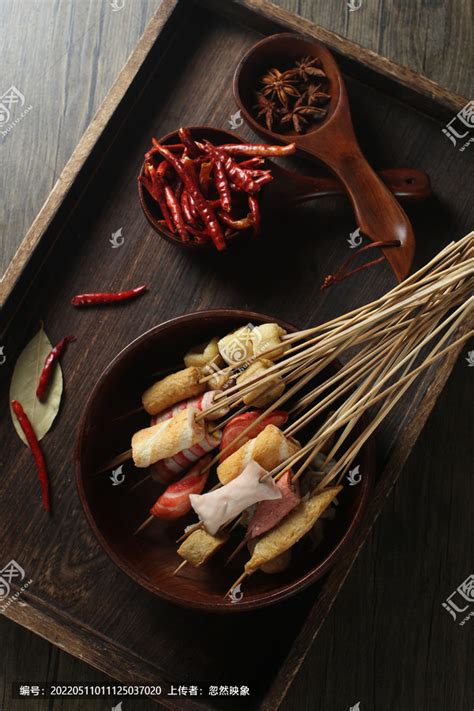 麻辣串,中国菜系,食品餐饮,摄影,汇图网www.huitu.com