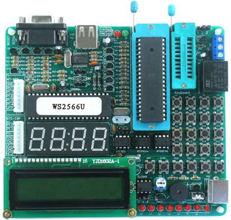 51单片机最小系统板开发学习板 DIY套件 stc89c52rc散件含下载器_虎窝淘