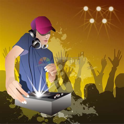 可爱卡通DJ打碟设计图__卡通设计_广告设计_设计图库_昵图网nipic.com