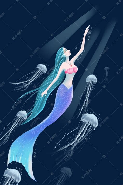 Illustrator绘制唯美的水彩美人鱼插图 - PS教程网