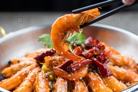 香锅鱿鱼虾,中国菜系,食品餐饮,摄影素材,汇图网www.huitu.com