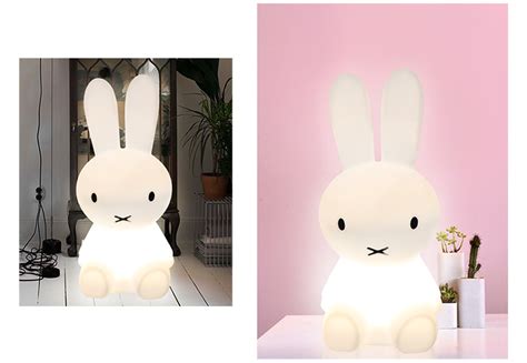 现货LED卡通可爱兔子灯卧室柔光小夜灯北欧ins礼品创意米菲兔子 ...