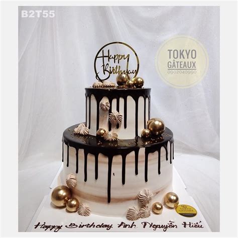 B2T55 - Bánh sinh nhật Socola hai tầng sz14/24 - Tokyo Gateaux - Đặt ...