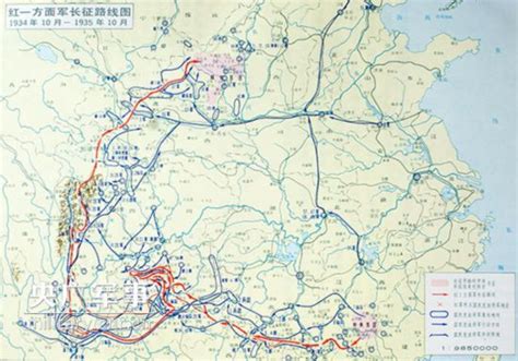 红军长征的路线图-