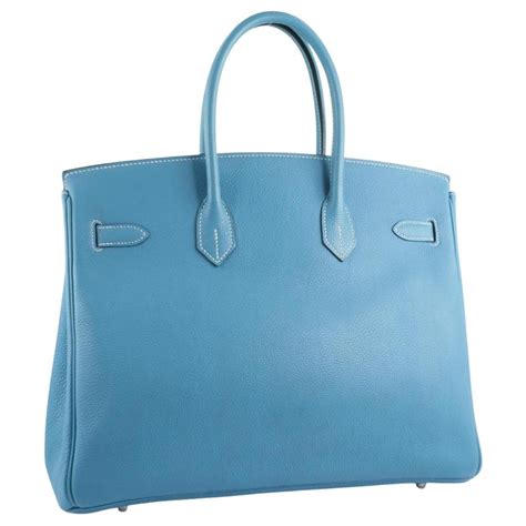 Hermès HERMES BIRKIN 35 Blau Leder ref.370171 - Joli Closet