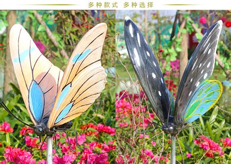 户外园林仿真卡通蝴蝶树脂玻璃钢雕塑景观定制小品花园工艺品摆件-阿里巴巴