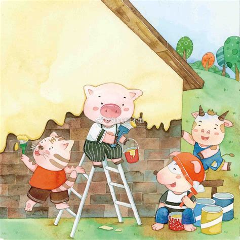 小时候的睡前童话故事:三只小猪盖房子