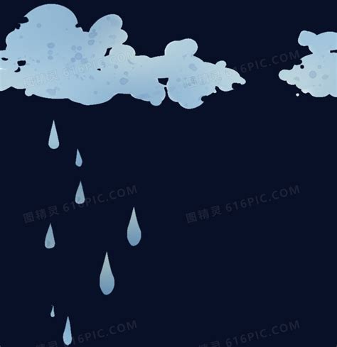 蓝色云雨滴卡通图片免费下载_PNG素材_编号1yqilo5oe_图精灵