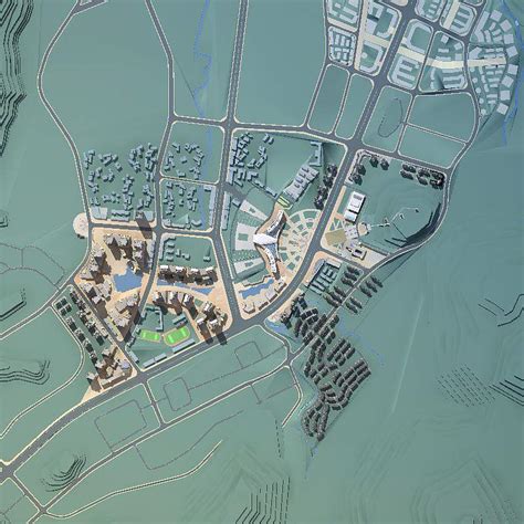贵州道真县规划C区3dmax 模型下载-光辉城市