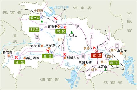 湖北旅游地图图片