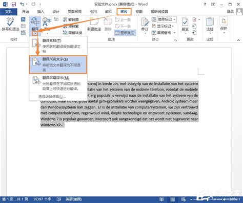 Word在线翻译怎么使用？Word文档英文翻译成中文的方法 - 系统之家