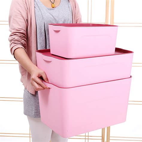 多功能收纳箱加厚塑料储物盒带盖食品收纳盒可叠加玩具衣服整理箱 - AIOExpress国际转运公司