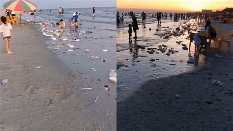 网传北海一沙滩遍地垃圾卷入大海景区回应：将进行核实_腾讯视频