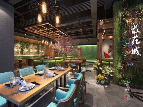 深圳餐饮空间设计，一家简洁活泼的粤湘风味餐厅_艺鼎装饰设计-站酷ZCOOL