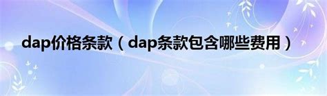 dap价格条款（dap条款包含哪些费用）_环球知识网