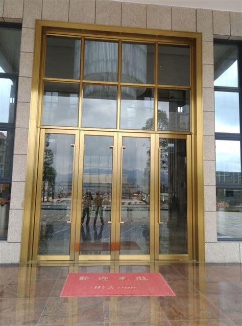 仿真铜玻璃门四开子母阳台门客厅进户非标大门店铺透光玻璃门工厂-阿里巴巴