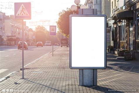 商业街区灯箱广告设计PSD模板设计模板素材
