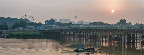 亳州涡河大洋桥全景图,溪流河流,自然风景,摄影素材,汇图网www.huitu.com