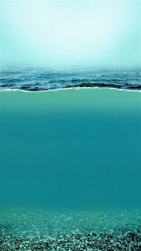 海里绿水唯美H5背景设计模板素材